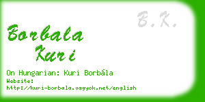 borbala kuri business card